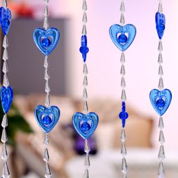 Household Plastic Crystal Acrylic Door Chain Decoration (Option: Transparent blue-120x190)