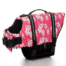 Dog Life Jacket Dog Swimsuit Pet Life Jacket Pet Safe Swimwear Protection (Color: Pink/ White/ Black)