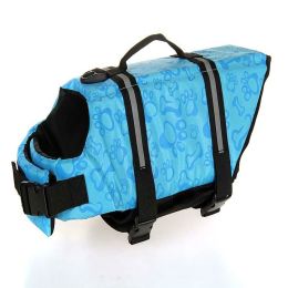 Dog Life Jacket Dog Swimsuit Pet Life Jacket Pet Safe Swimwear Protection (Color: Light Blue)