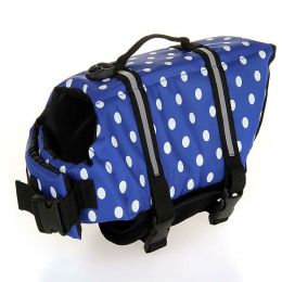 Dog Life Jacket Dog Swimsuit Pet Life Jacket Pet Safe Swimwear Protection (Color: Black/ Blue)