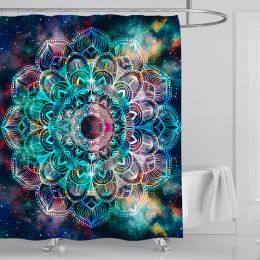 Mandala Starry Sky DIY Polyester Shower Curtain Waterproof (Option: The mandala starry sky-180x180cm)