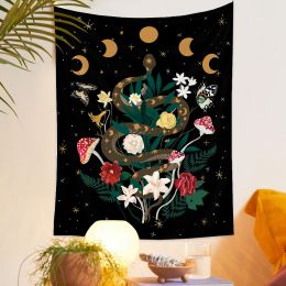 European Retro Mushroom Hanging Cloth Plant Homestay Tapestry (Option: L-150X130CMStar light)