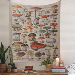 European Retro Mushroom Hanging Cloth Plant Homestay Tapestry (Option: A-200X150CMInstallation package)